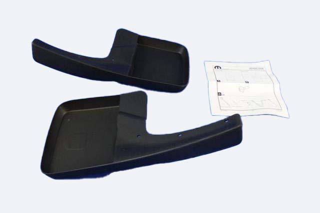 Ram Mopar Molded Splash Guards, Rear, WITHOUT Production Fender Flares for Ram 1500 DS Classic 82211228