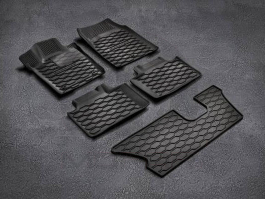 Dodge 2013-2015 Durango All Weather Rubber Mats, 1st & 2nd Rows (With Dodge Logo)  82213747