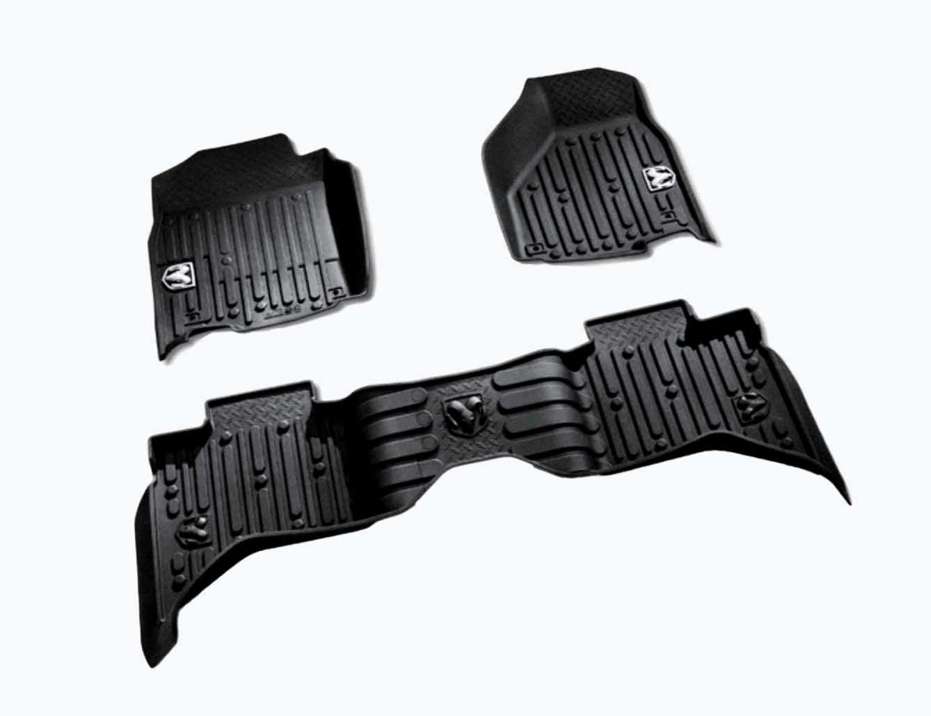 Ram All Weather Rubber Mats, Crew Cab, Black for Ram 1500 DS Classic Body Style 82215583AB