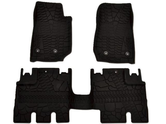 null Wrangler JK 2014-2018 All Weather Rubber Mats, Front Mats ONLY (Black)  82213861