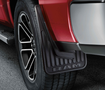 Ram DT Ram Truck 2019-2023 Heavy Duty Rubber Splash Guards, Front, WITH Production Fender Flares  82216217AA