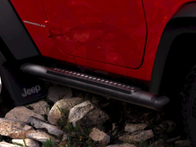 Jeep 2002-2018 Wrangler JK Tubular Side Steps, Running Boards, Satin Black, 2 Door WITHOUT Rock Rails ONLY  82210561AF