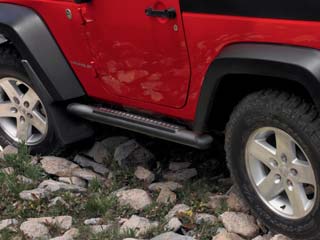 Jeep 2002-2018 Wrangler JK Tubular Side Steps, Running Boards, Satin Black, 2 Door WITHOUT Rock Rails ONLY  82210561AF