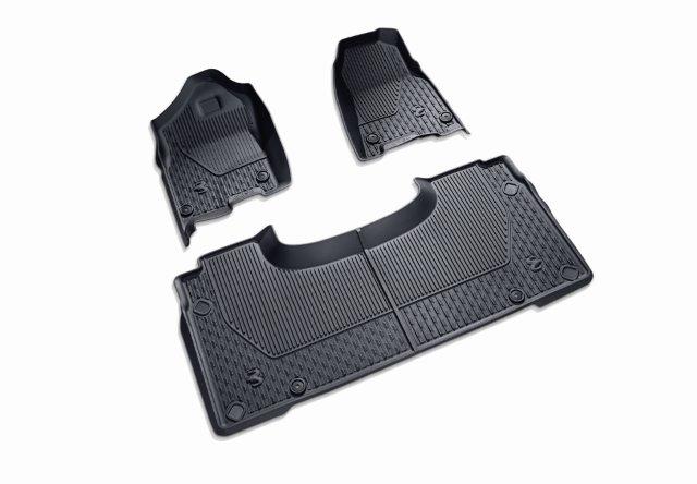 Ram Brown All Weather Rubber Mats, Front & Rear for Ram 1500 DT New Body Style Truck 82215322AD