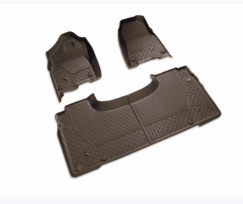 Ram DT Crew Cab Truck 2019-2023 All Weather Rubber Mats, Front & Rear - Crew (Brown) 82215320AD