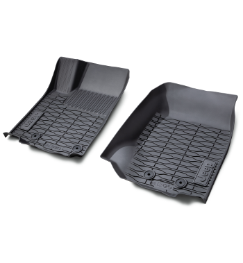 Jeep Grand Cherokee 2021-2023 All Weather Rubber Mats, Front Row Mats ONLY (Black)  82216642AA
