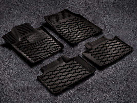 Dodge Durango WD 2016-2023 All Weather Rubber Mats, 1st & 2nd Rows (No Captain Chairs) (Black)  82215578