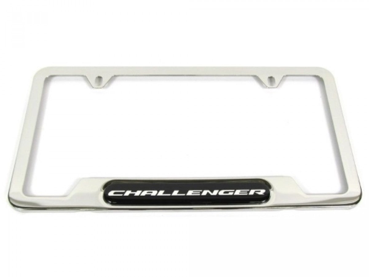 Mopar Plate Frame Polished W\/ Challenger Logo 82214923