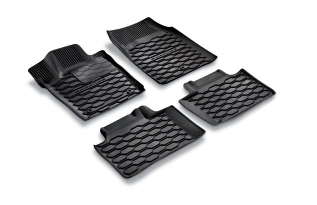 Dodge Durango WD 2016-2023 All Weather Rubber Mats, 1st & 2nd Rows (No Captain Chairs) (Black)  82215578